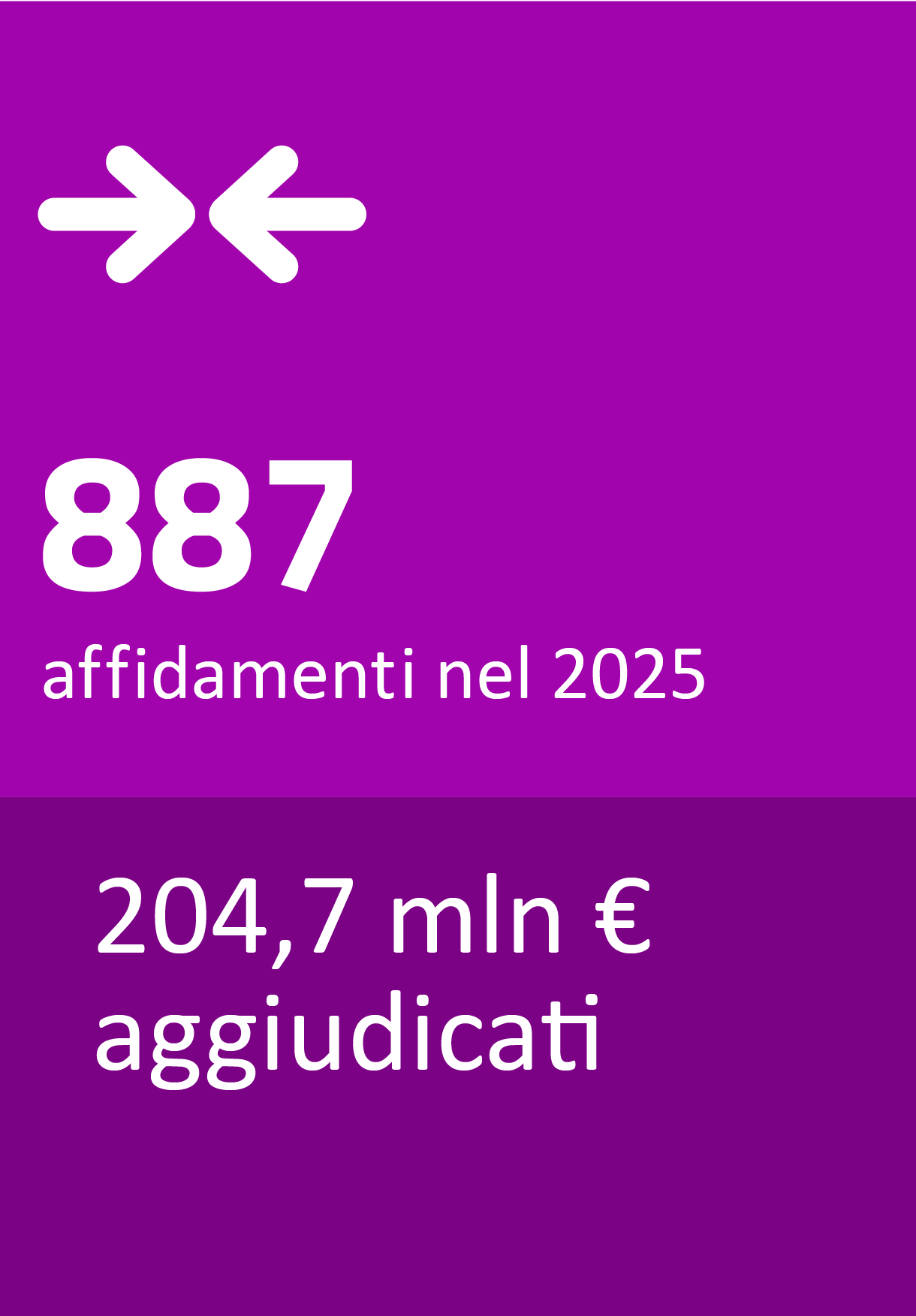 1338 affidamenti nel 2024 347,4 mln aggiudicati